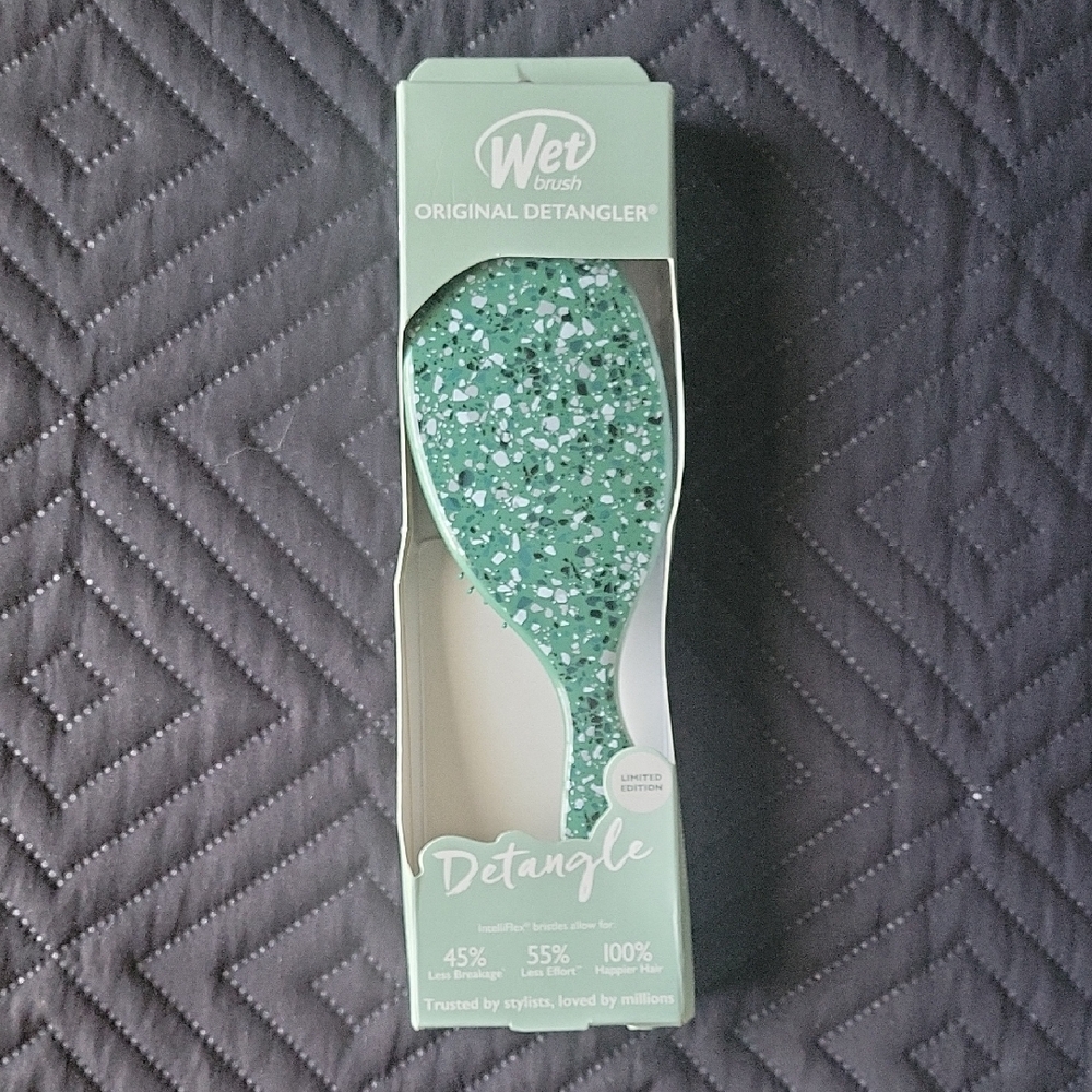 Wet Brush Glitter Detangler - Green